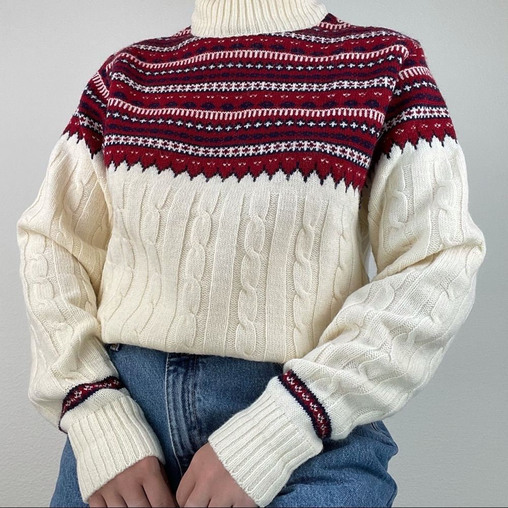 Vintage fair isle Nordic sweater